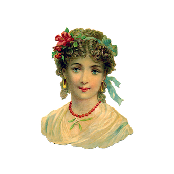 Victorian Lady Portrait PNG Image