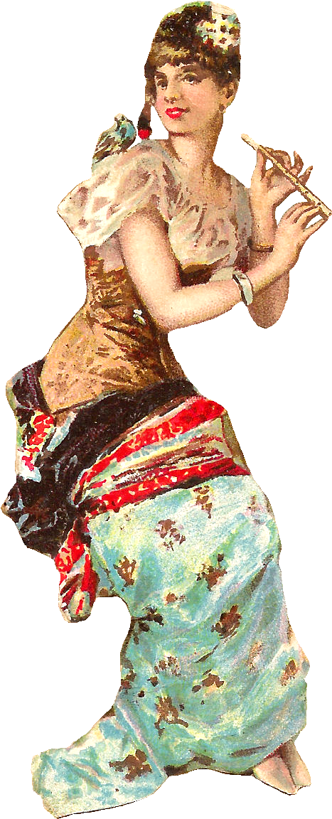 Victorian Ladyin Exotic Costume PNG Image