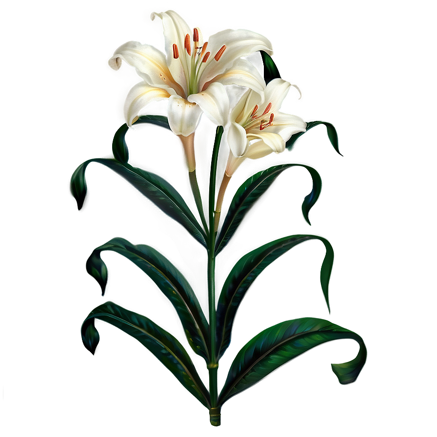 Victorian Lily Decoration Png Ytc49 PNG Image