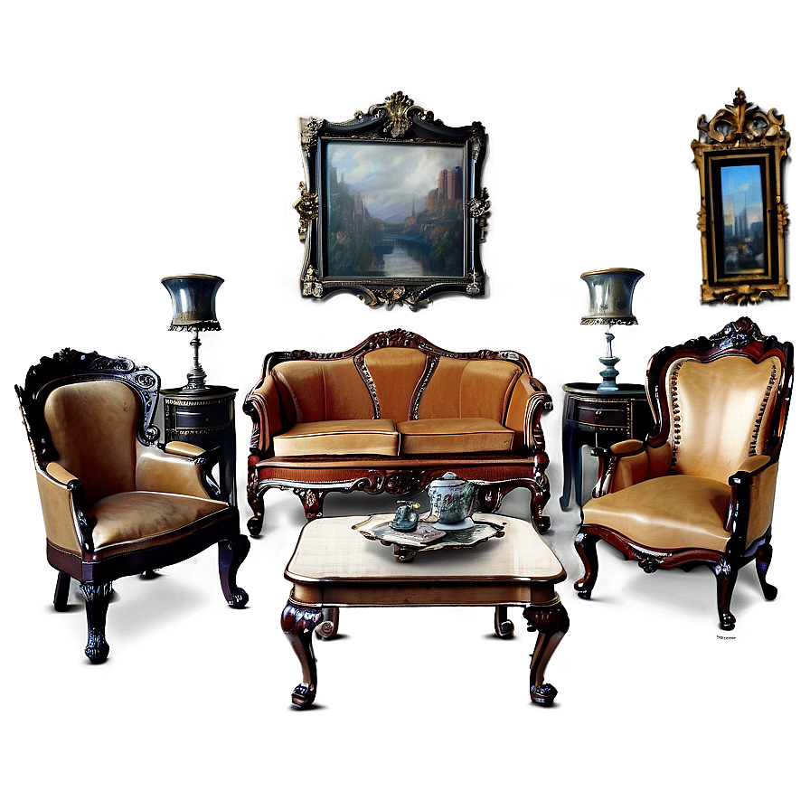 Victorian Living Room Png Teu46 PNG Image