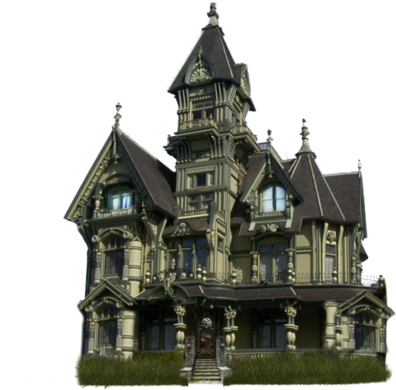 Victorian Mansion Architecture PNG Image