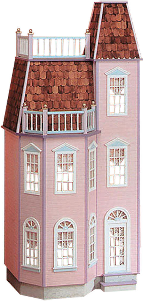 Victorian Pink Dollhouse PNG Image