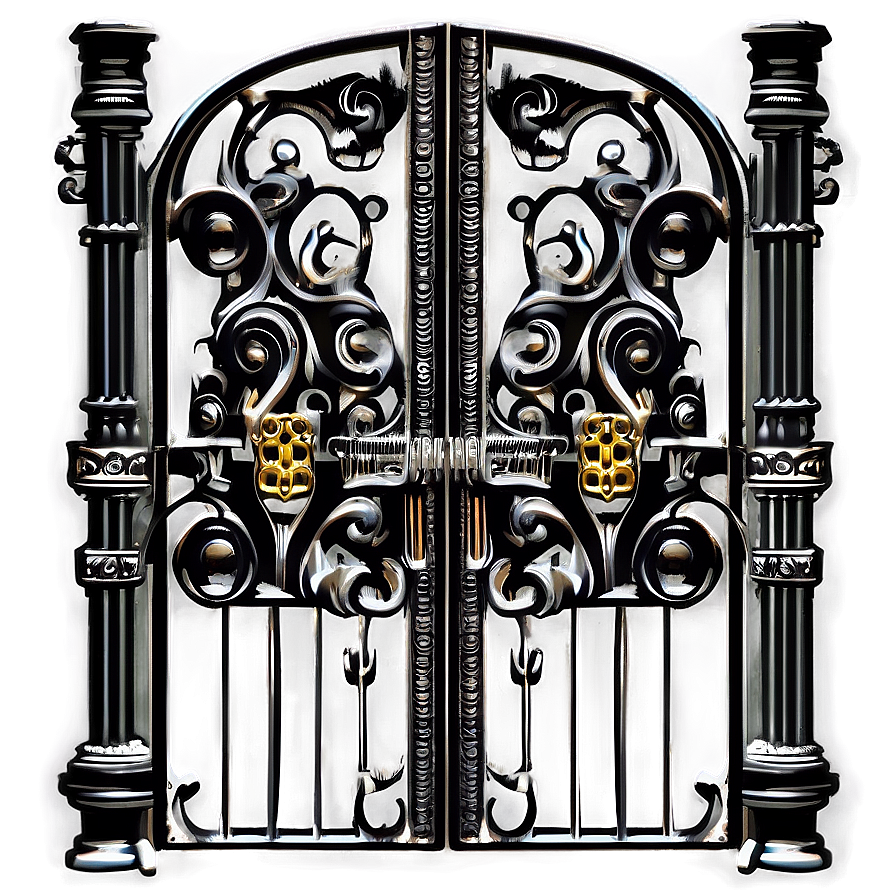 Victorian Scrollwork Gate Png Ctp91 PNG Image