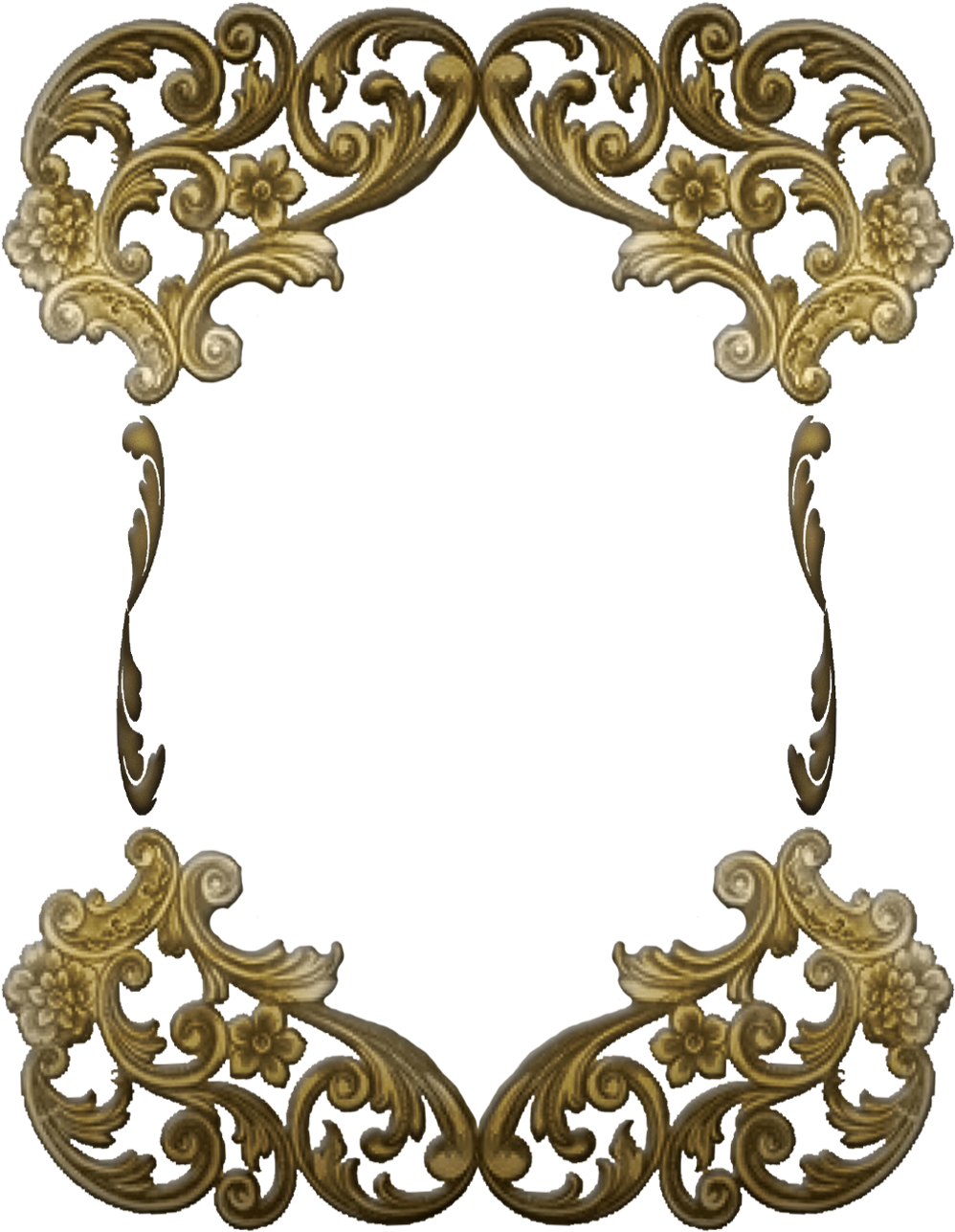 Victorian Style Ornamental Frame PNG Image