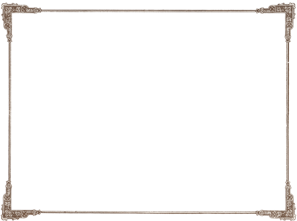 Victorian Style Ornate Frame PNG Image