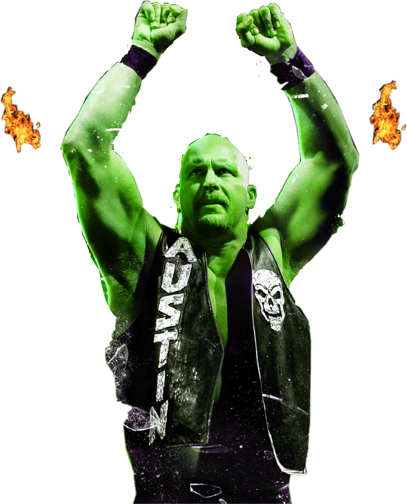 Victorious Wrestler Celebration PNG Image