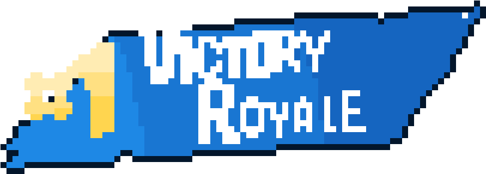 Victory Royale Pixel Art Banner PNG Image