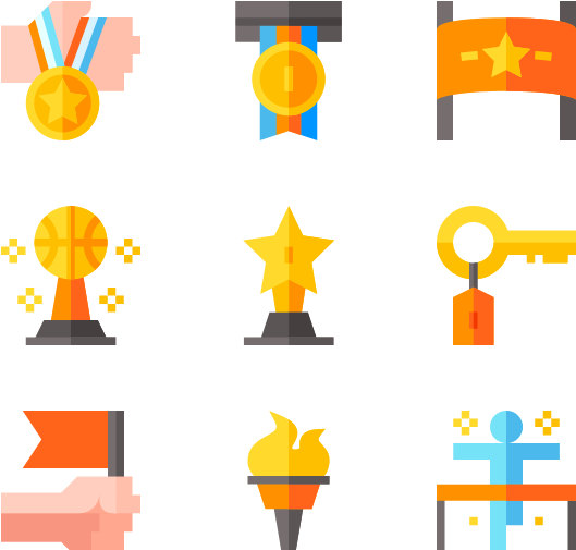 Victoryand Achievement Icons PNG Image