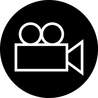 Video Camera Icon Black Background PNG Image