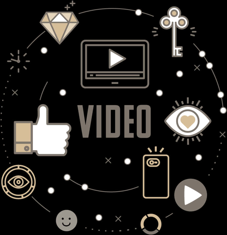 Video Content Engagement Graphic PNG Image