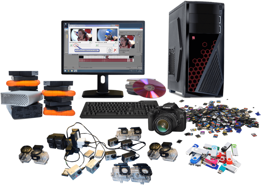 Video Editing Workstationand Accessories PNG Image