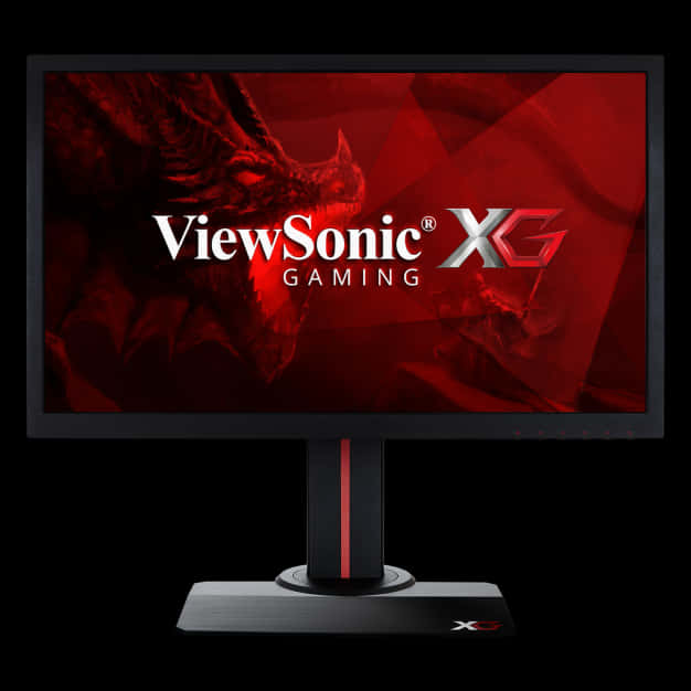 View Sonic X G Gaming Monitor Dragon Graphic PNG Image