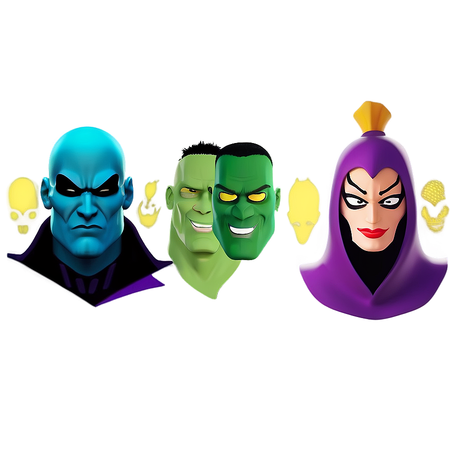 Villain Characters Showcase Png 26 PNG Image