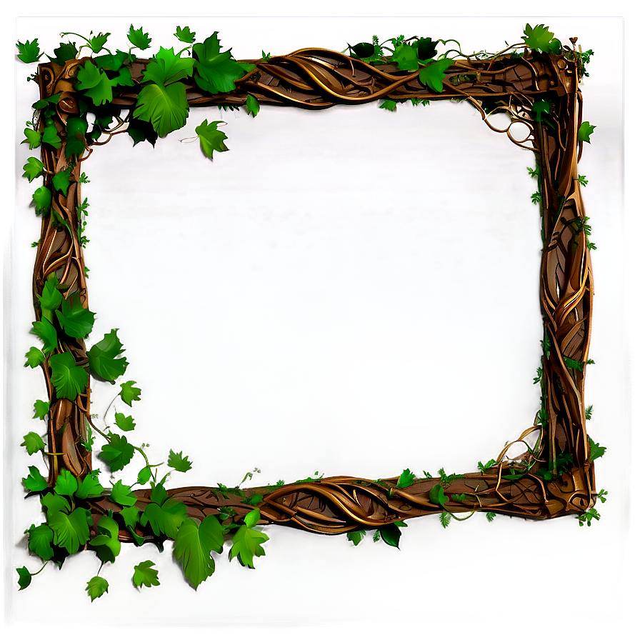 Vine Embellished Frame PNG Image