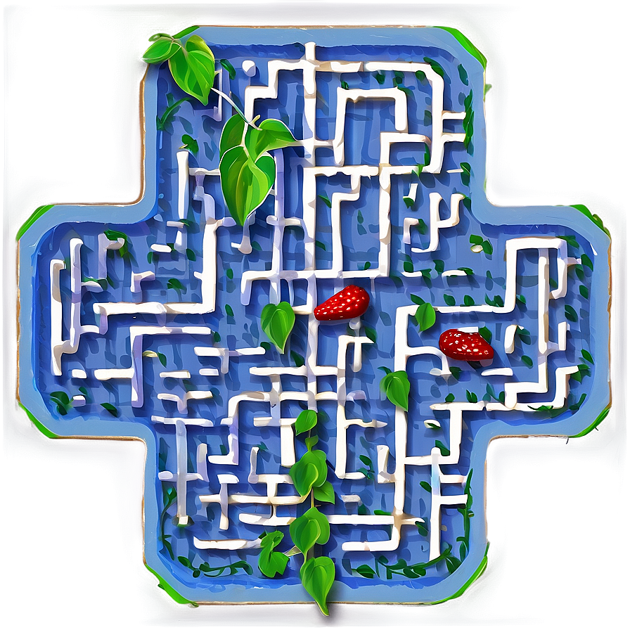 Vine Growth In Maze Puzzle PNG Image