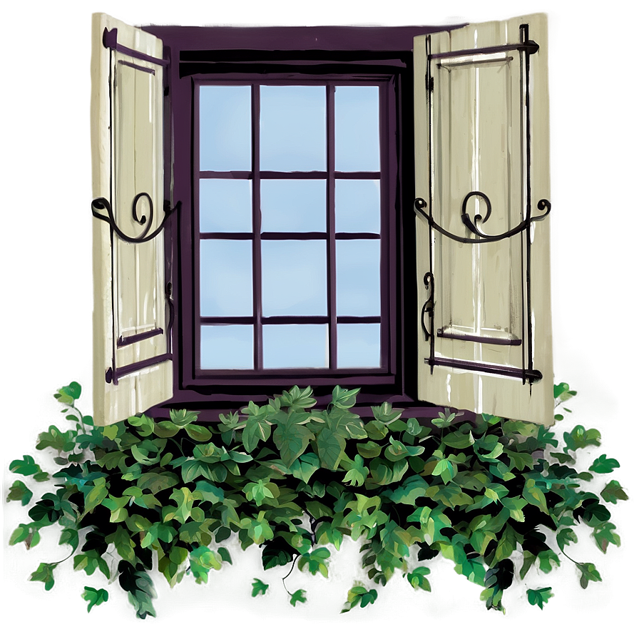 Vine Overgrown Window Png 05042024 PNG Image