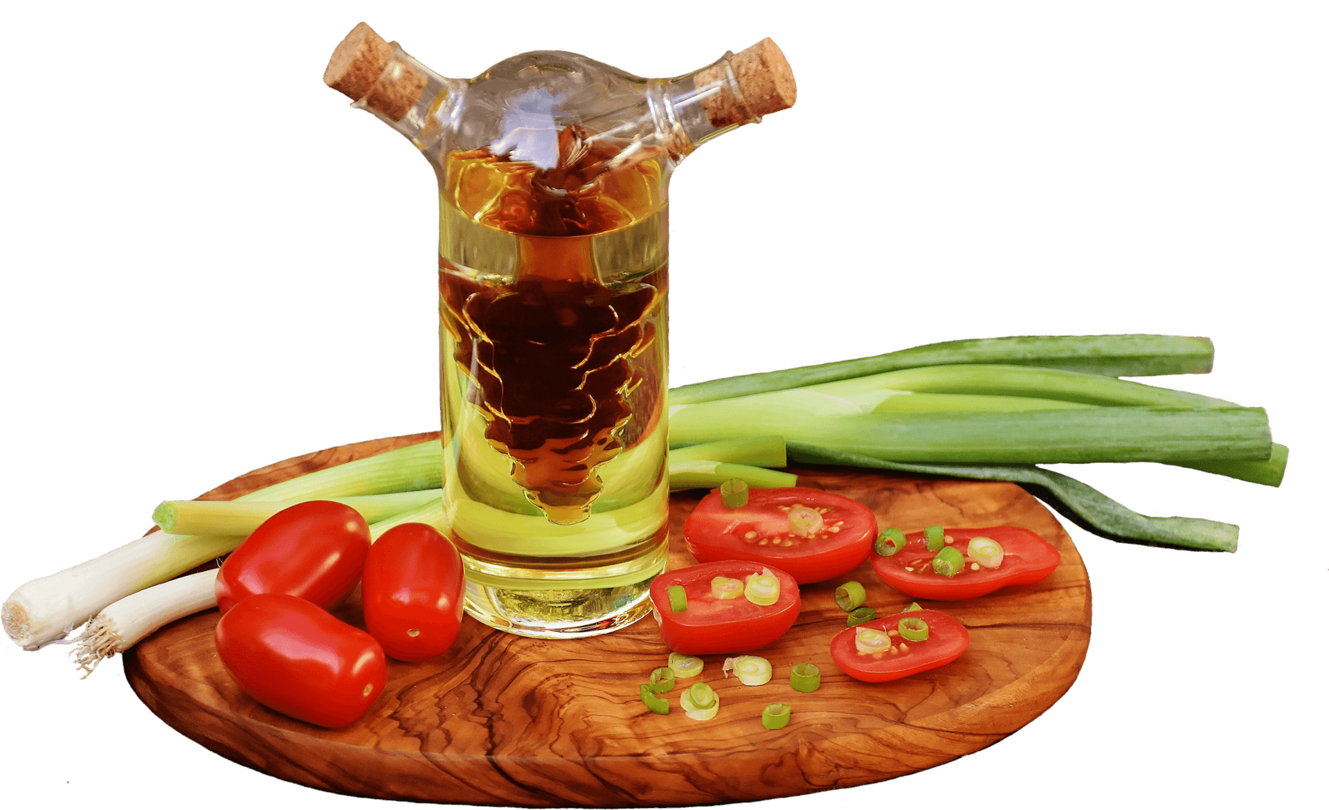 Vinegar Bottlewith Vegetables PNG Image