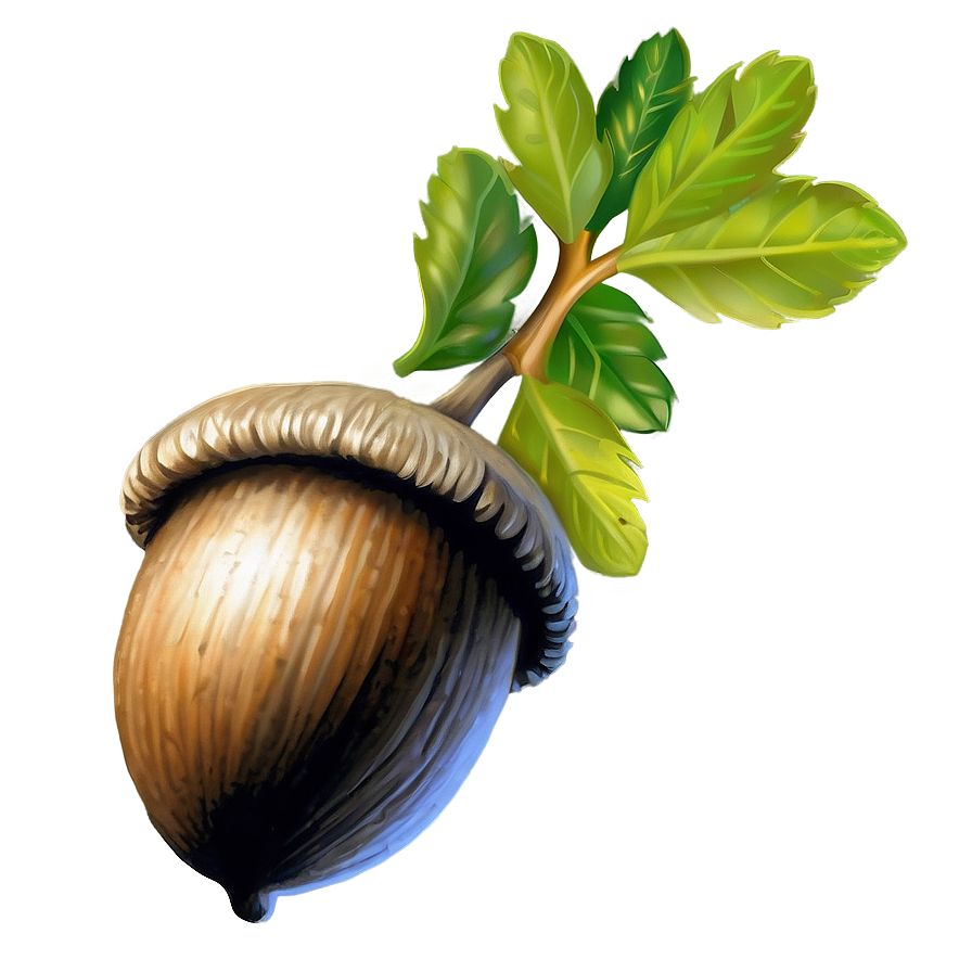 Vintage Acorn Drawing Png Fqi11 PNG Image