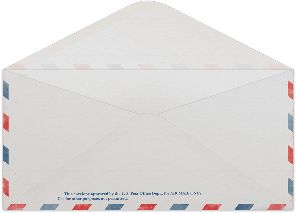 Vintage Air Mail Envelope Approved U S Post Office PNG Image