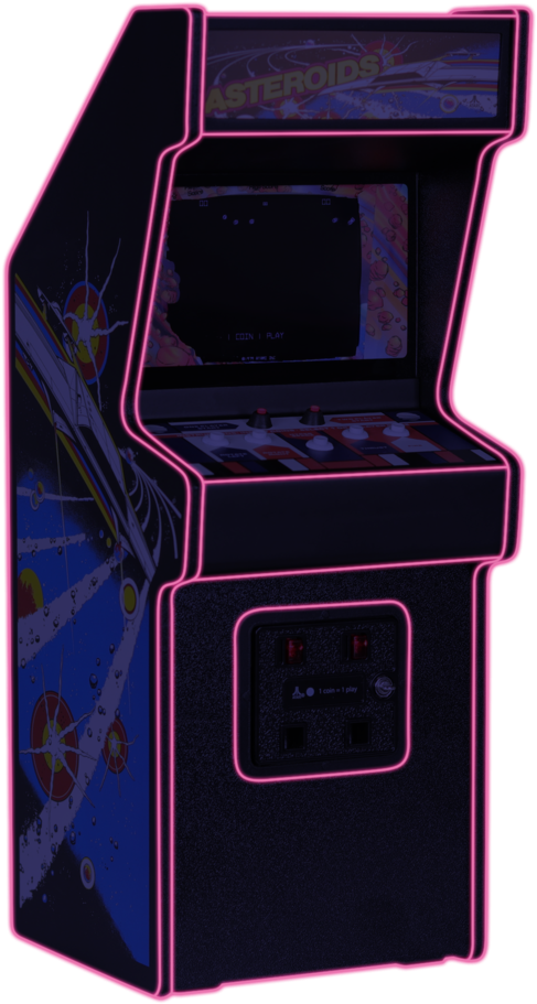 Vintage Asteroids Arcade Machine PNG Image