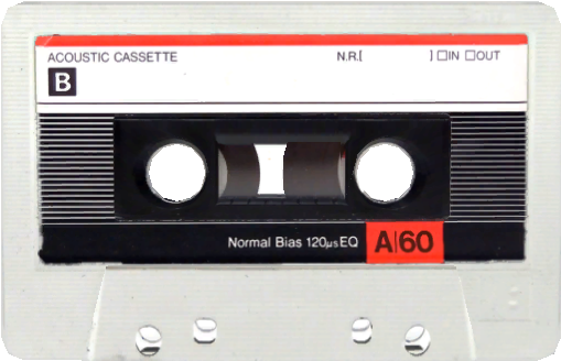 Vintage Audio Cassette Tape Side B PNG Image