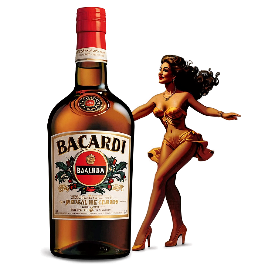 Vintage Bacardi Ad Png 30 PNG Image