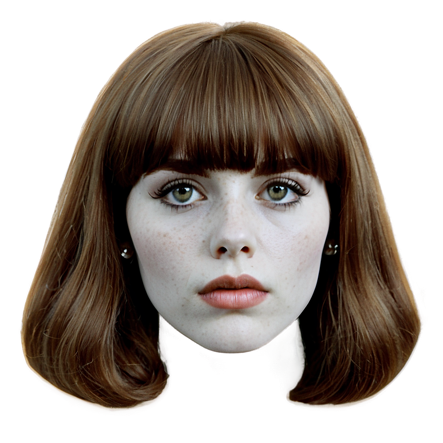 Vintage Bangs Look Png Pcs PNG Image