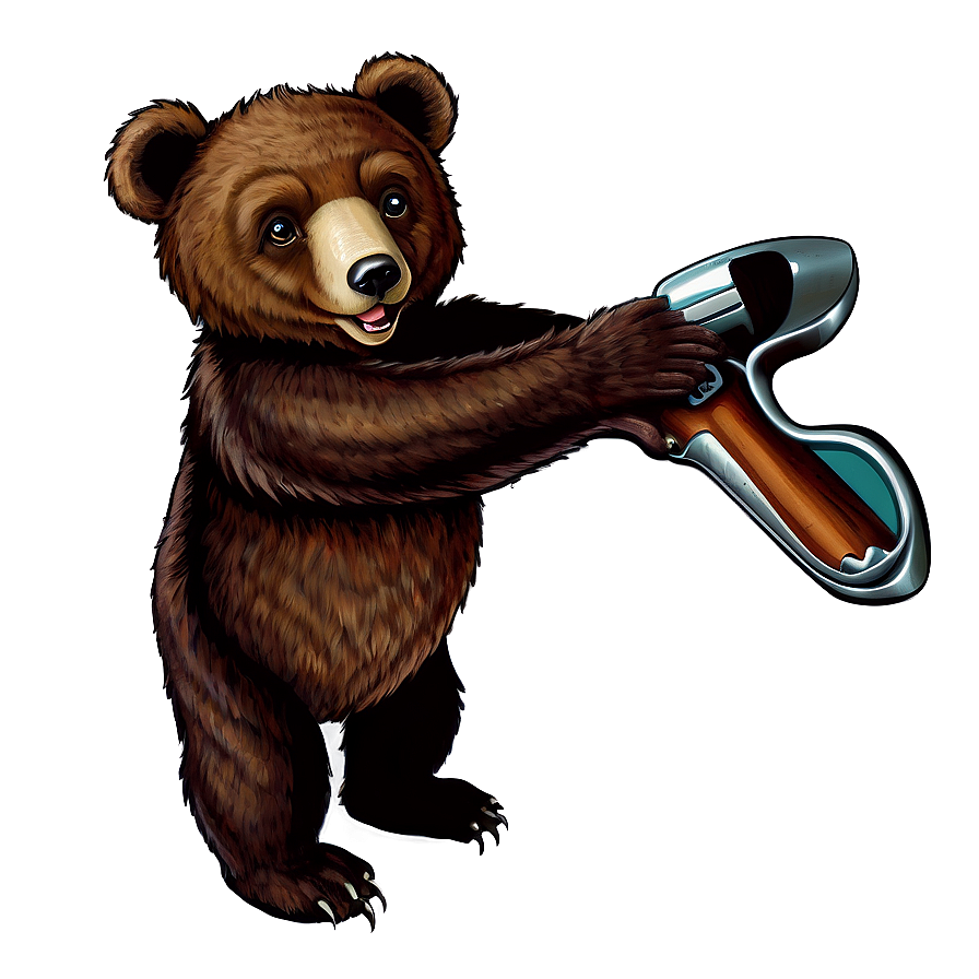 Vintage Bear Illustration Png Yci86 PNG Image