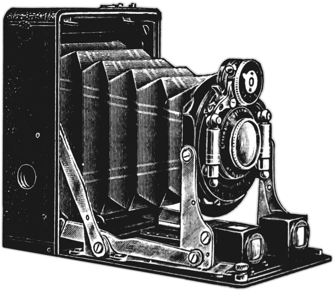 Vintage Bellows Camera Illustration PNG Image