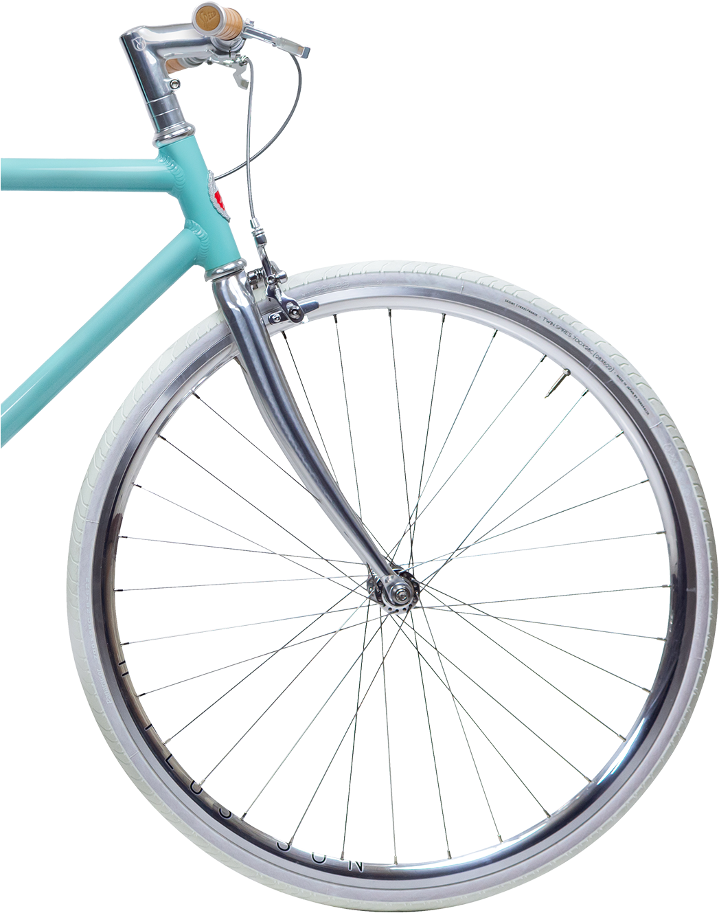 Vintage Bicycle Front Wheeland Handlebar PNG Image