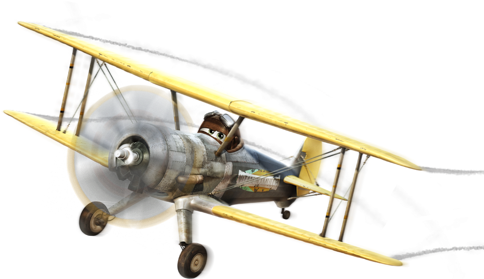 Vintage Biplane In Flight PNG Image