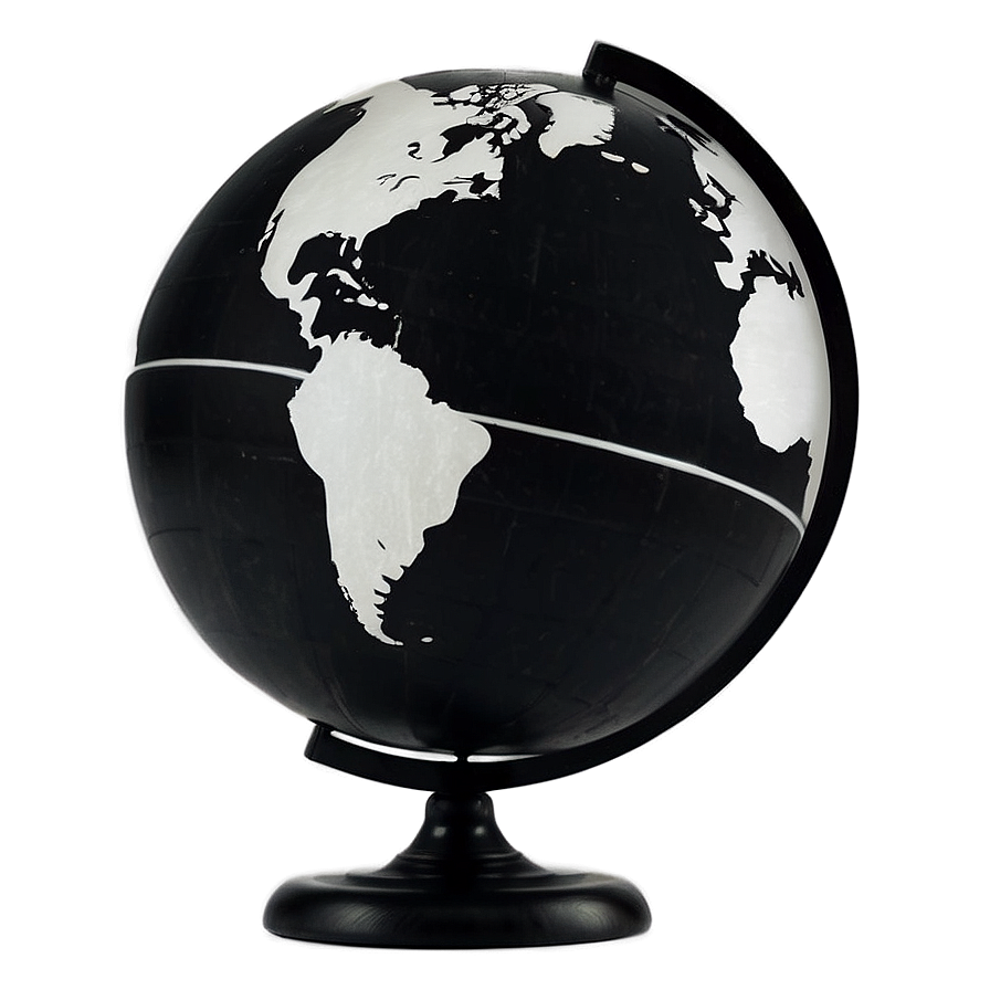 Vintage Black And White Globe Png 47 PNG Image