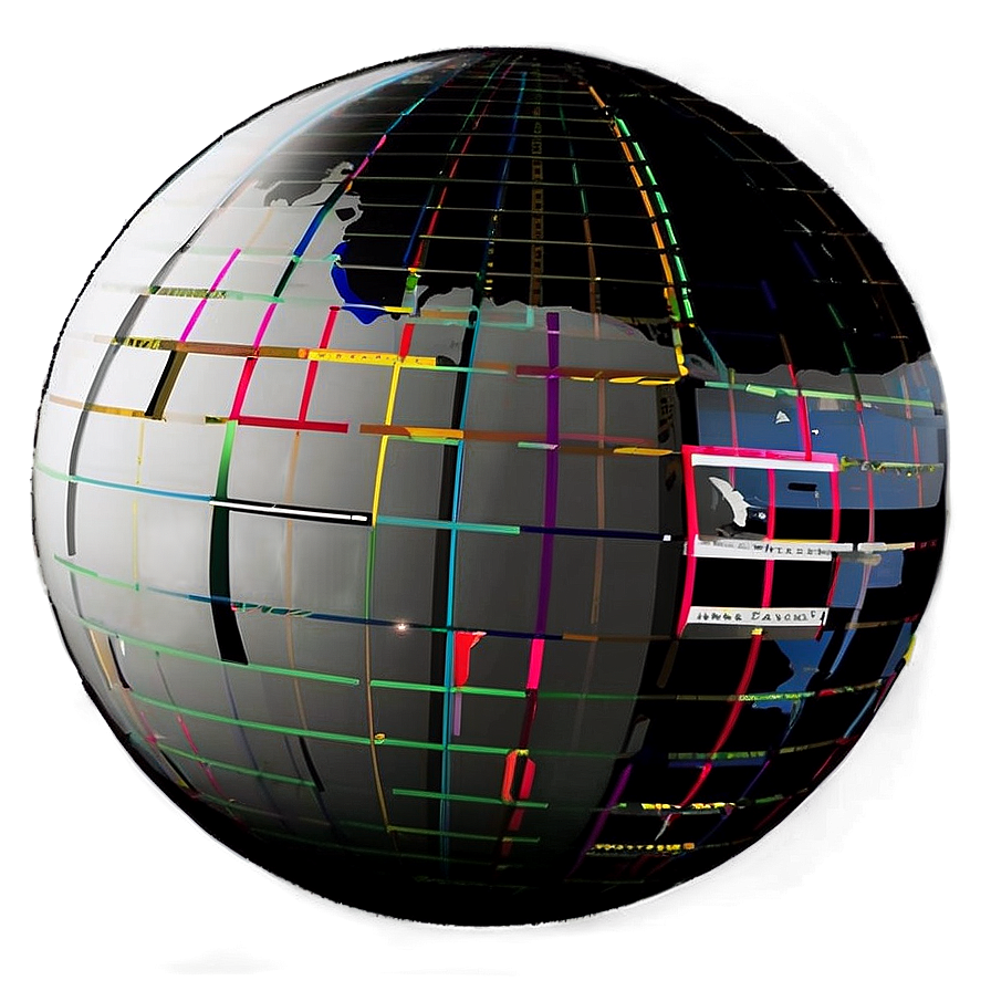 Vintage Black And White Globe Png Hlx52 PNG Image