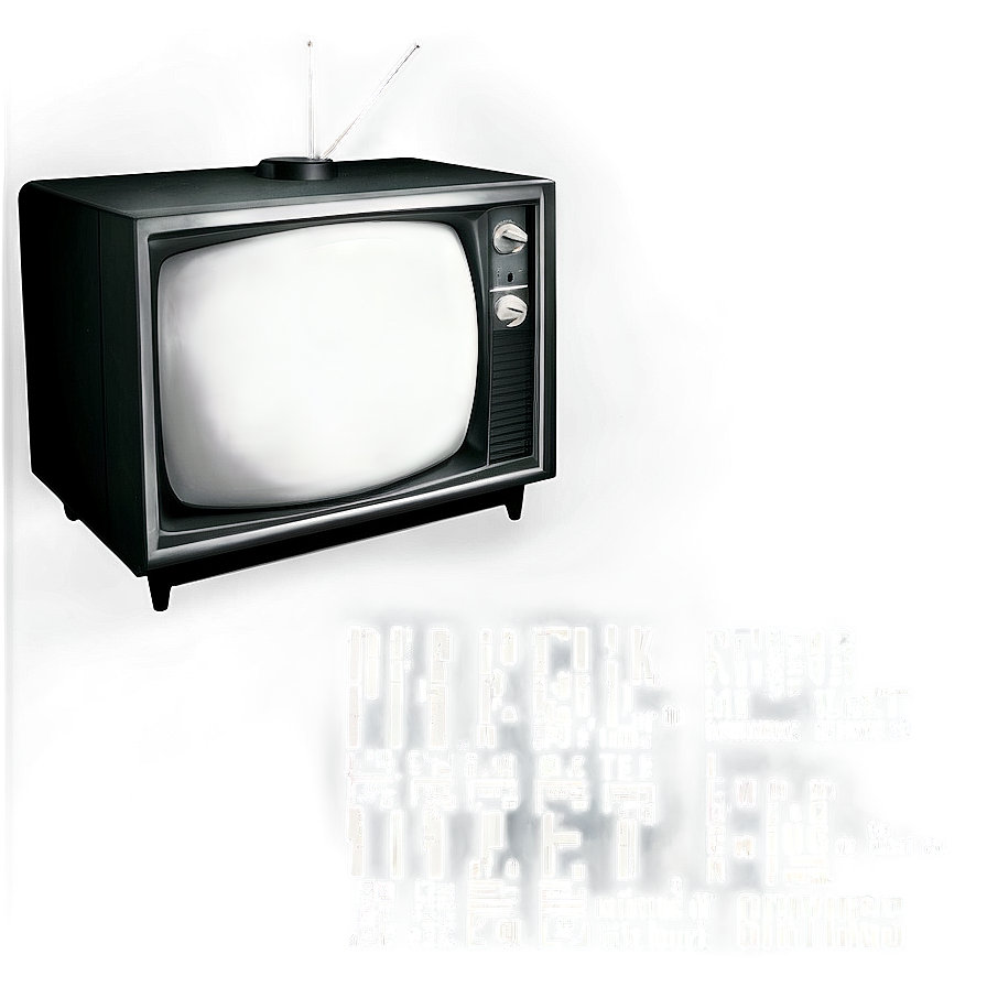 Vintage Black And White Tv Png 05242024 PNG Image