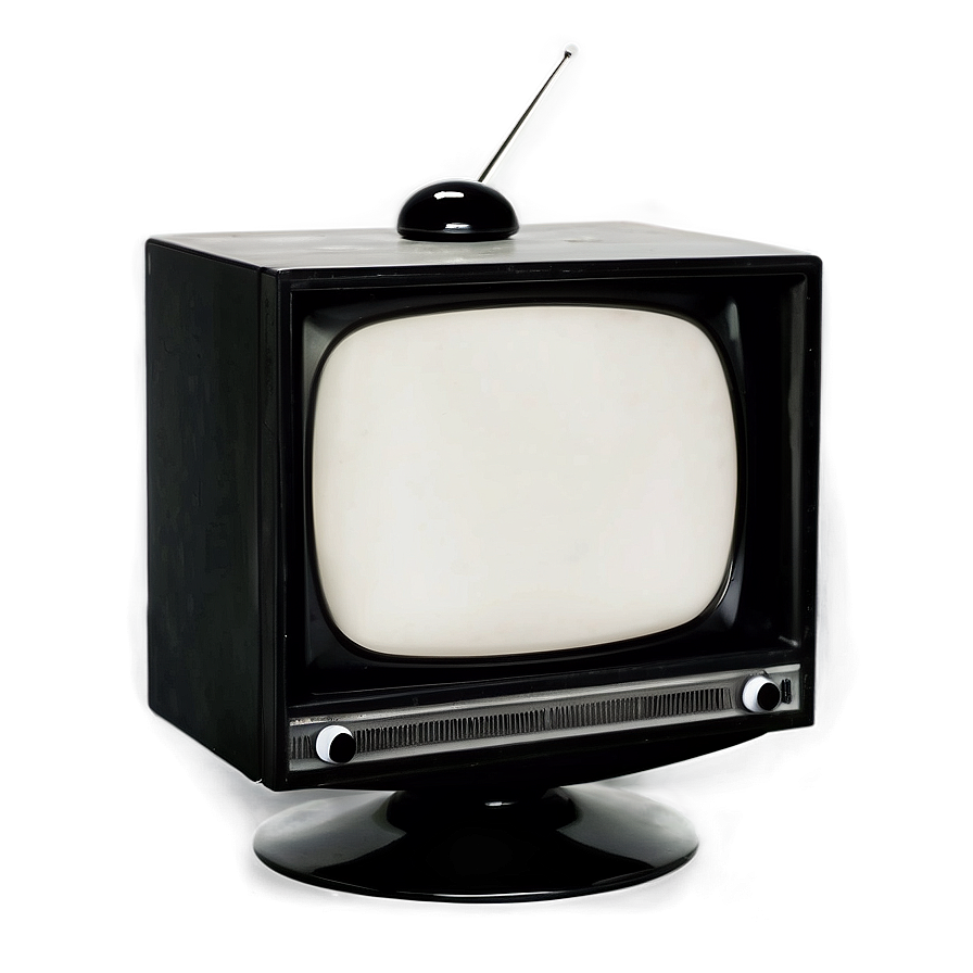 Vintage Black And White Tv Png 05242024 PNG Image