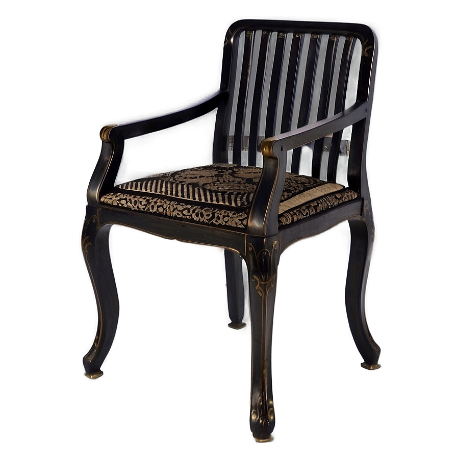 Vintage Black Chair Png Guc87 PNG Image