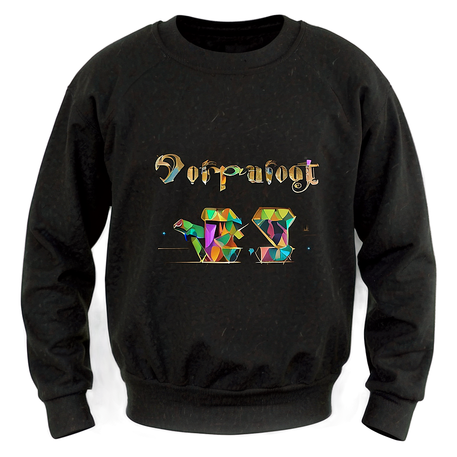 Vintage Black Sweatshirt Design Png Pts PNG Image