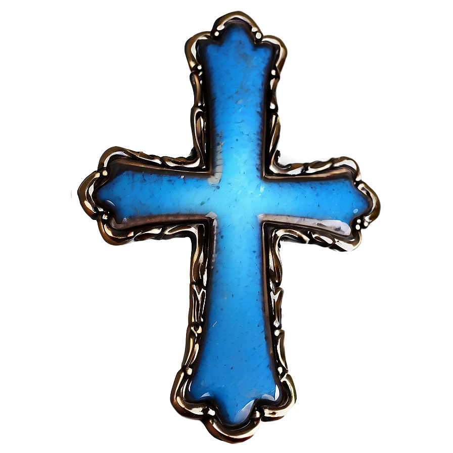 Vintage Blue Cross Png Mxe57 PNG Image