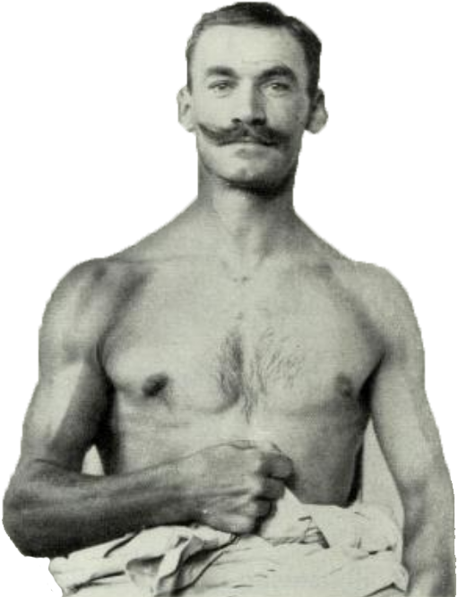 Vintage Bodybuilderwith Mustache PNG Image