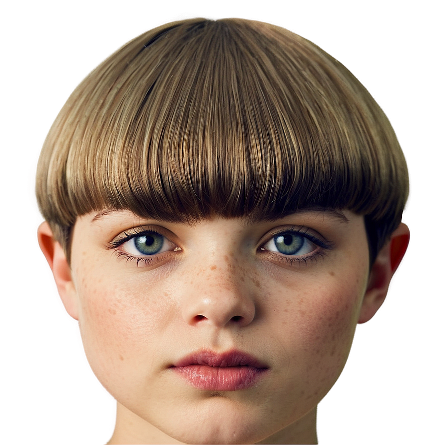 Vintage Bowl Cut Look Png Npe PNG Image