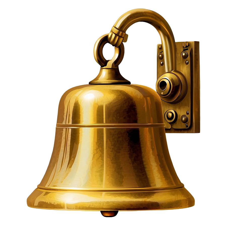 Vintage Brass Bell Png 06212024 PNG Image