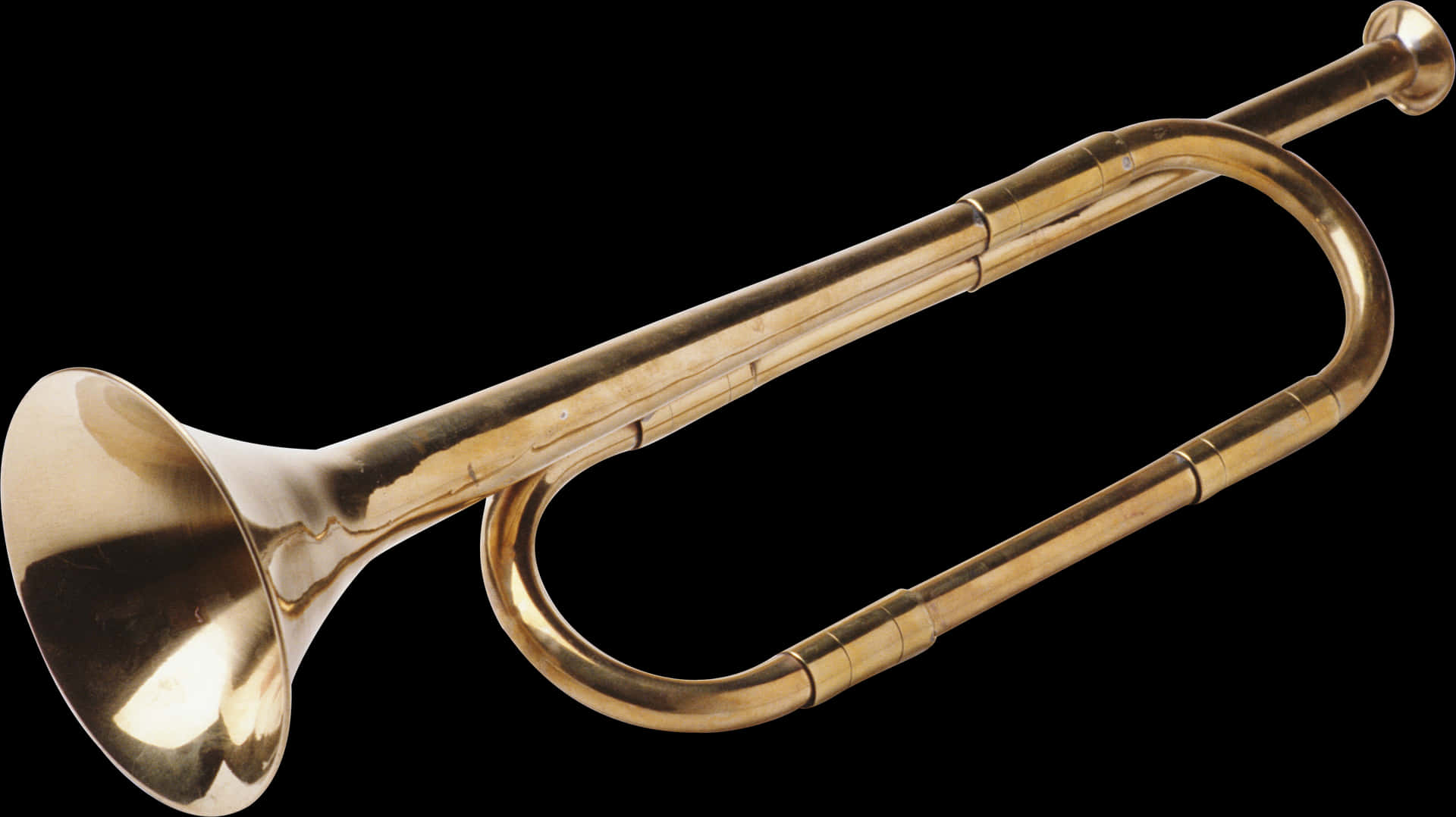 Vintage Brass Trumpet PNG Image