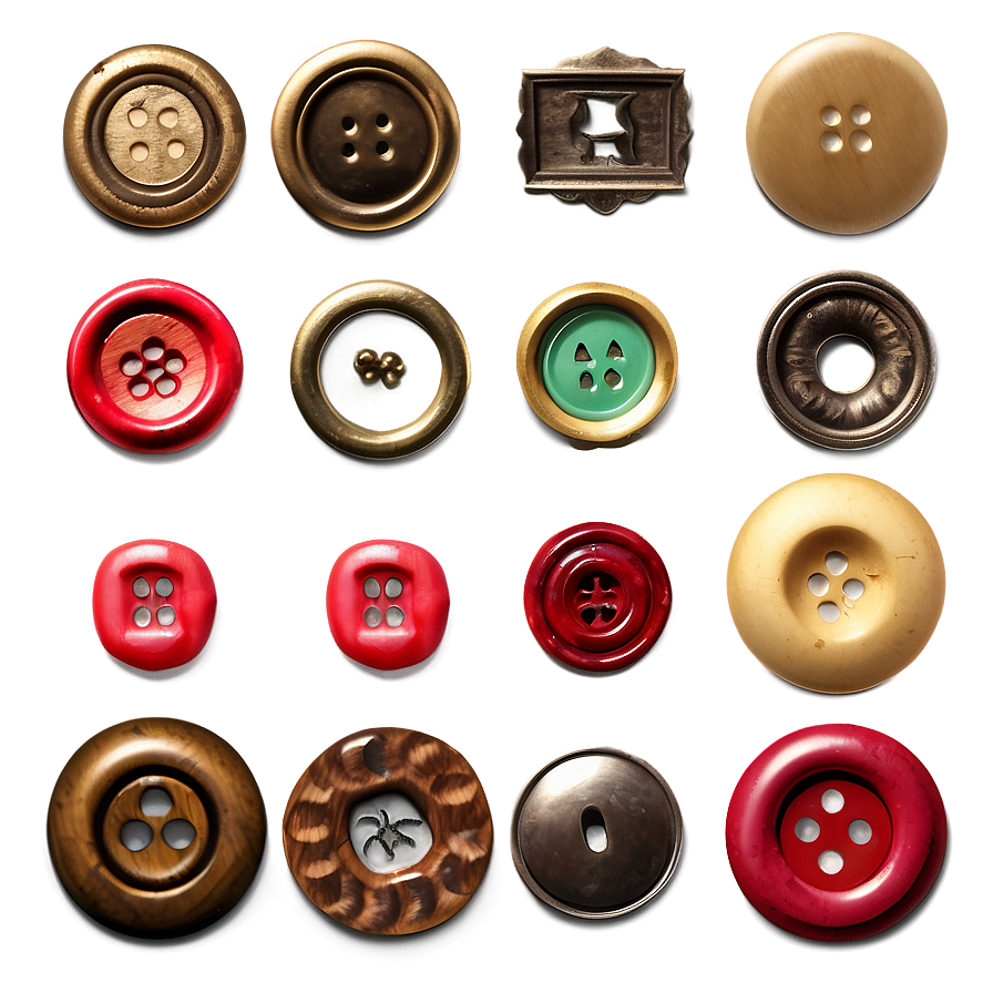 Vintage Buttons Assortment Png 28 PNG Image