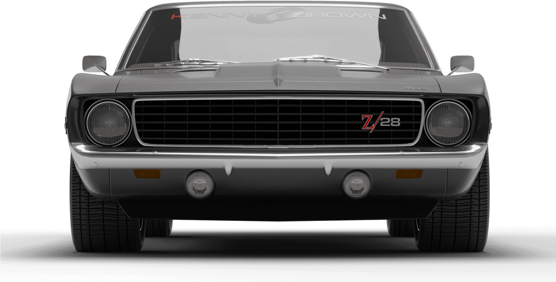 Vintage Camaro Z28 Front View PNG Image