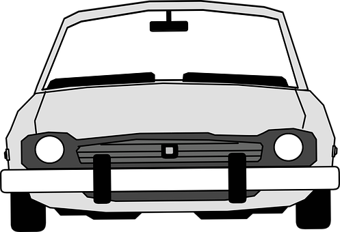 Vintage Car Front View Vector PNG Image