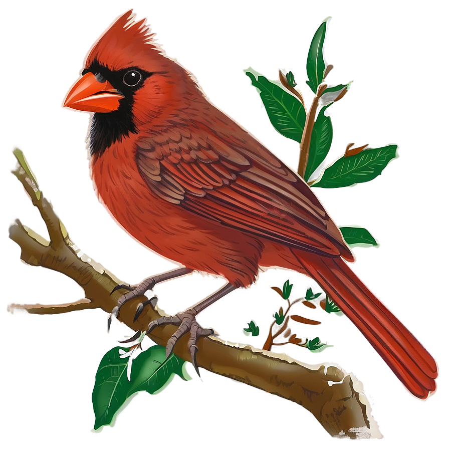 Vintage Cardinal Drawing Png 05242024 PNG Image