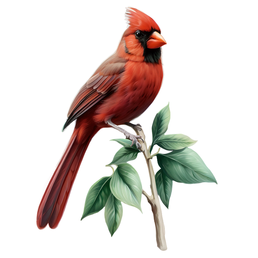 Vintage Cardinal Drawing Png Gbs PNG Image