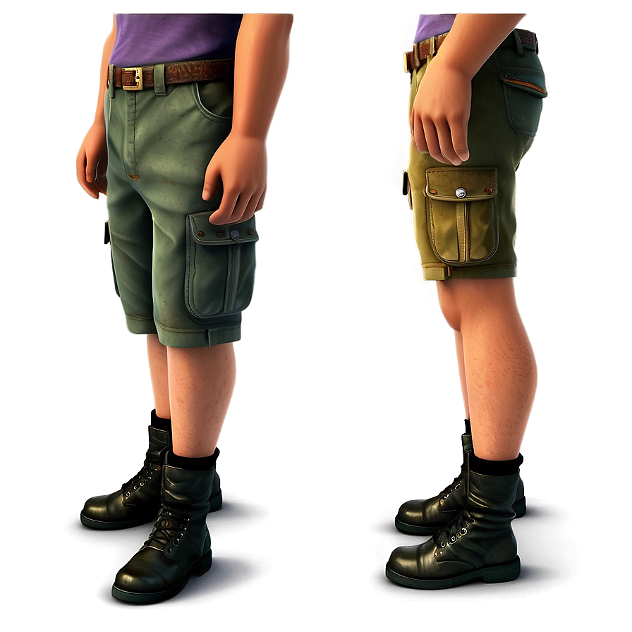 Vintage Cargo Shorts Png Lvu32 PNG Image