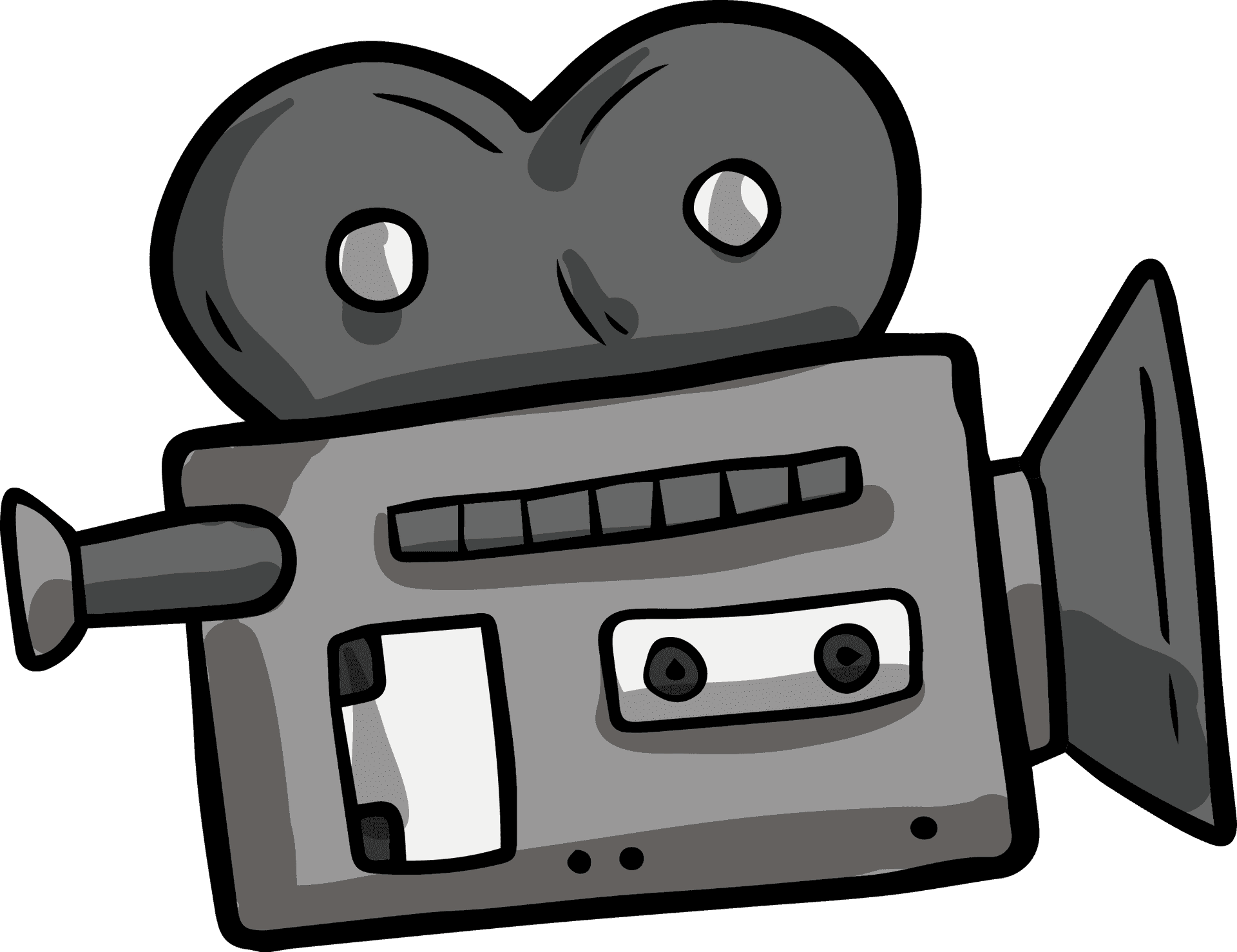 Vintage Cartoon Movie Camera PNG Image