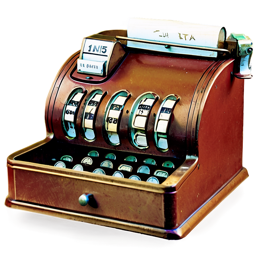 Vintage Cash Register Png 06112024 PNG Image